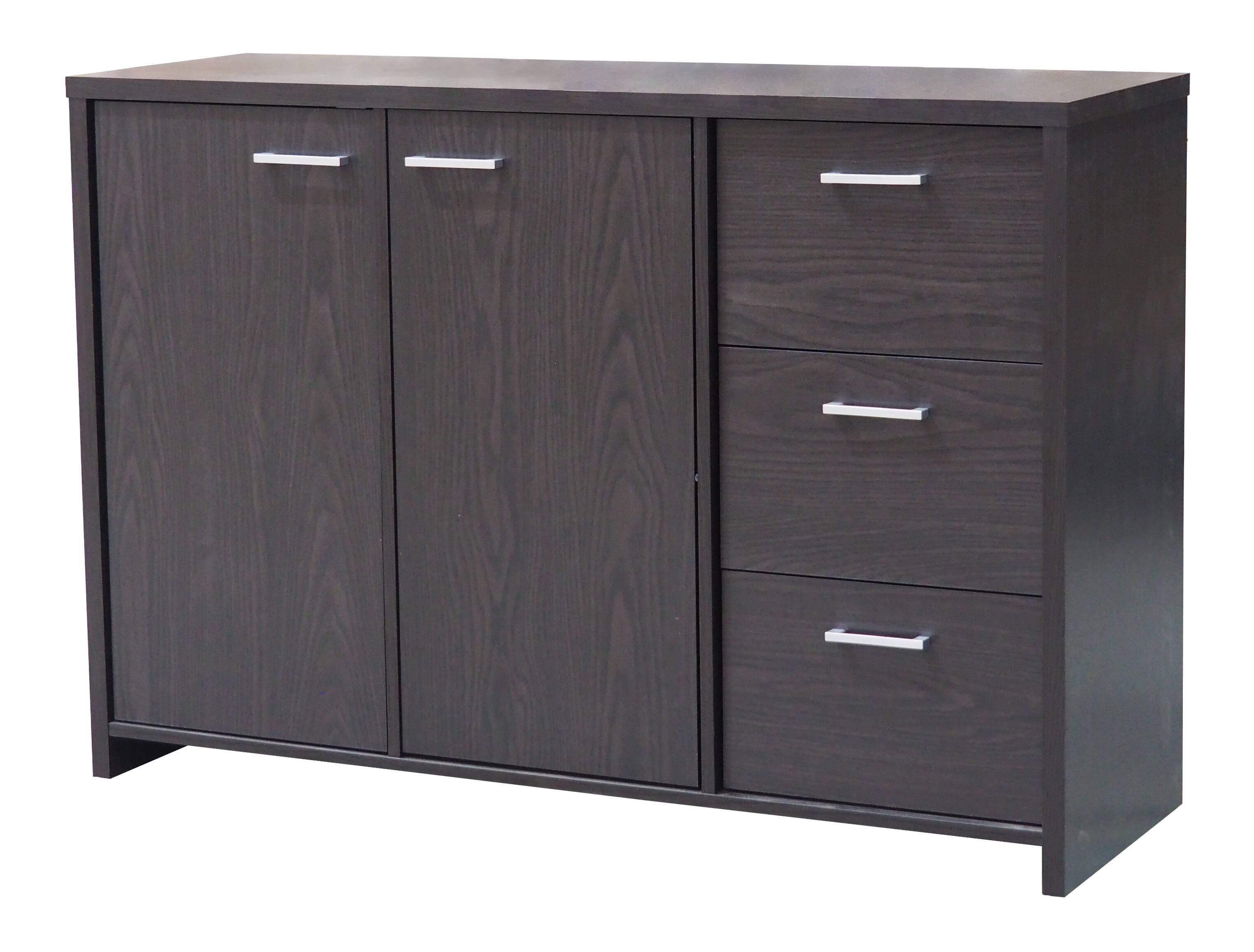 Angle. Kings Brand Furniture - Kings Brand Furniture Lebeau Buffet Storage Cabinet, Oak Chocolate - Dark Brown.