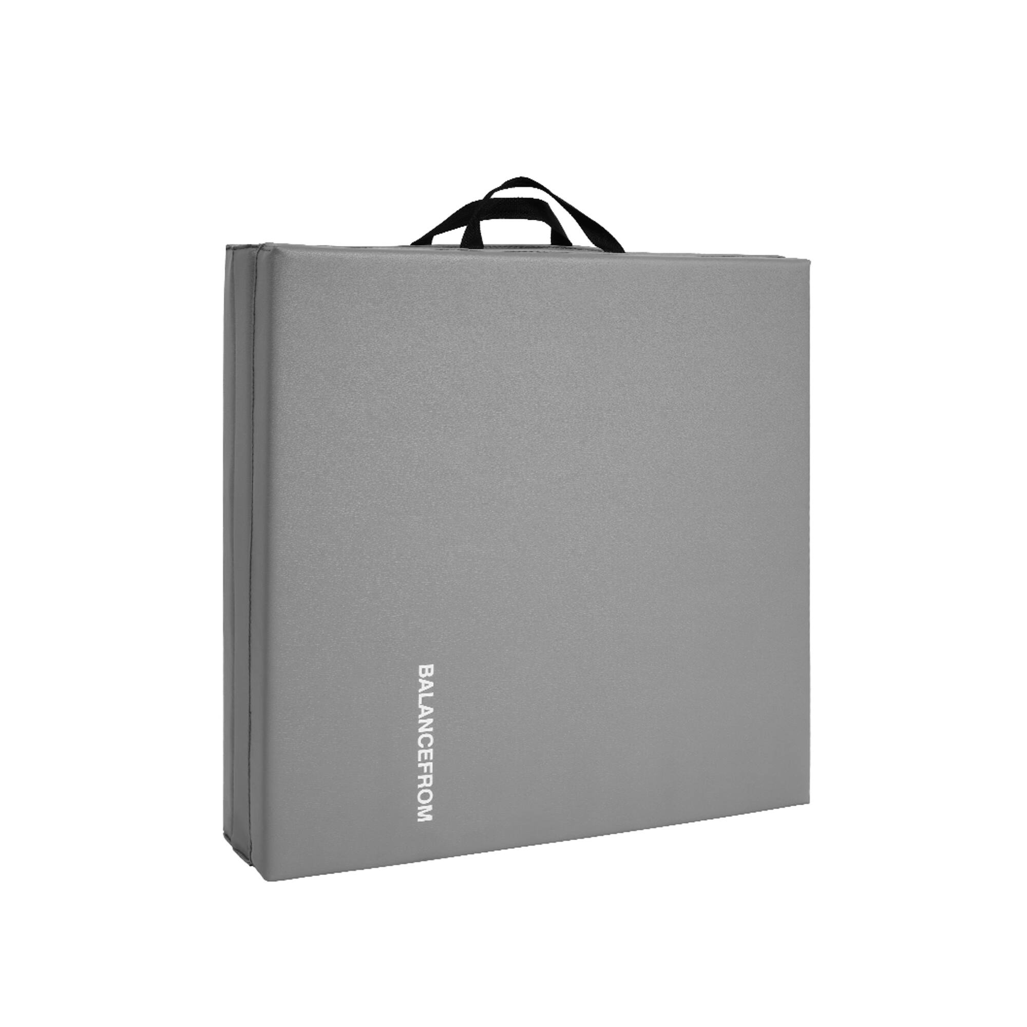 Alt View 5. BalanceFrom Fitness - BalanceFrom Fitness GoGym 6 'x 2' x 1.5" Folding 3 Panel Exercise Gym Mat, Gray - Gray.