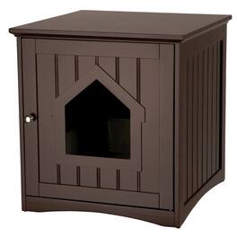 TRIXIE - Cat Litter Box Enclosure Hidden Litter Indoor Cat Furniture Pet Home - Espresso Brown