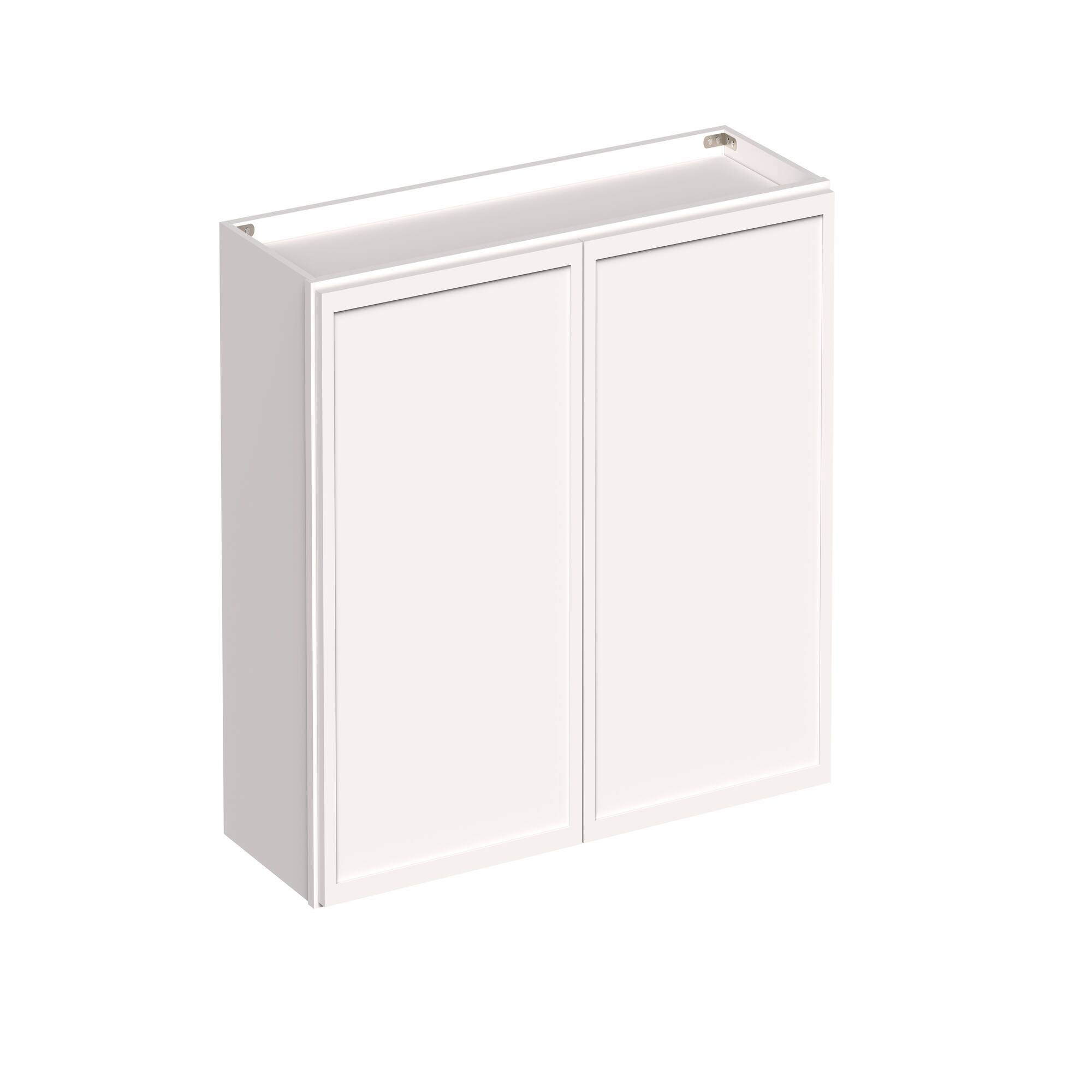 Angle. Boyel Living - 36-in W x 24-in H x 12-in D Slim Shaker RTA Kitchen Wall Cabinet with Soft-Close - Snow White.