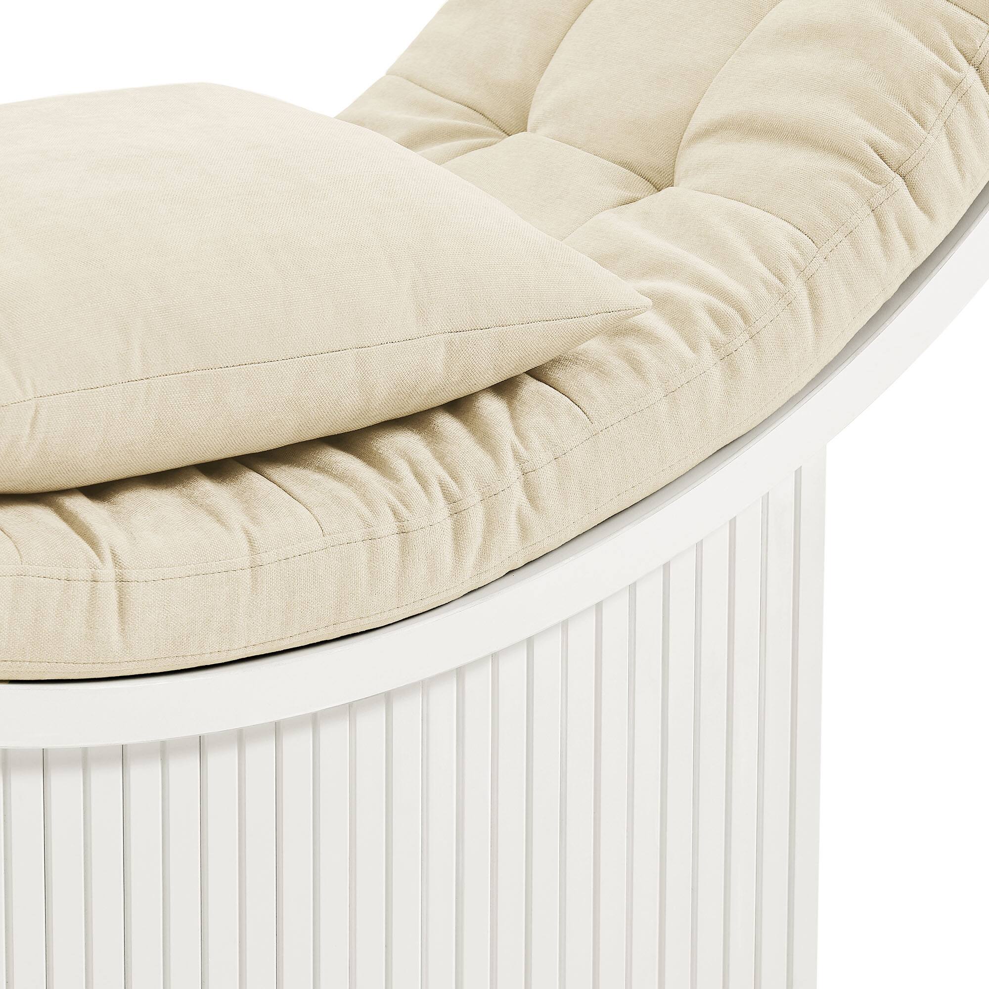 Alt View 2. Modway - Aperture Round Alcove Accent Chair by Modway - White Ivory.