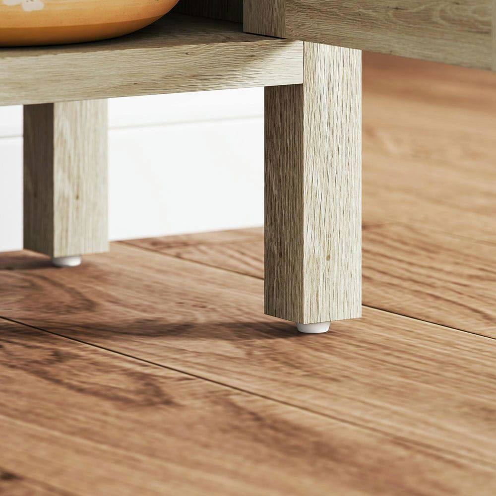 Angle. Kadyn - Contemporary Sideboard & Coffee Bar with Adjustable Storage Shelf - Brown.