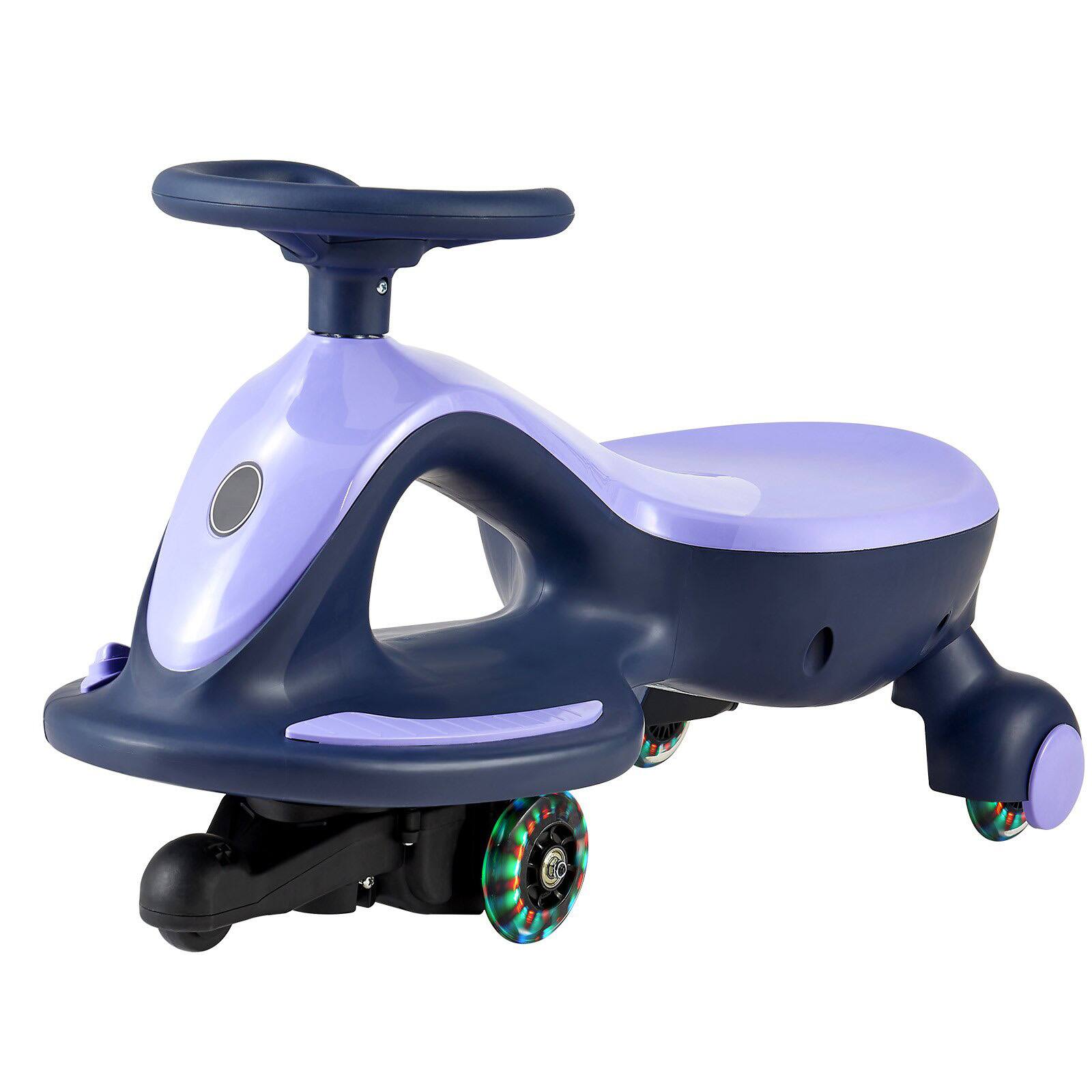 Alt View 8. Glintex - Battery Ride-On Wiggle Car, 2-in-1 Swing Car with LED Wheels, Rechargeable Battery, Bluetooth & Anti-Rollover Design - Purple.