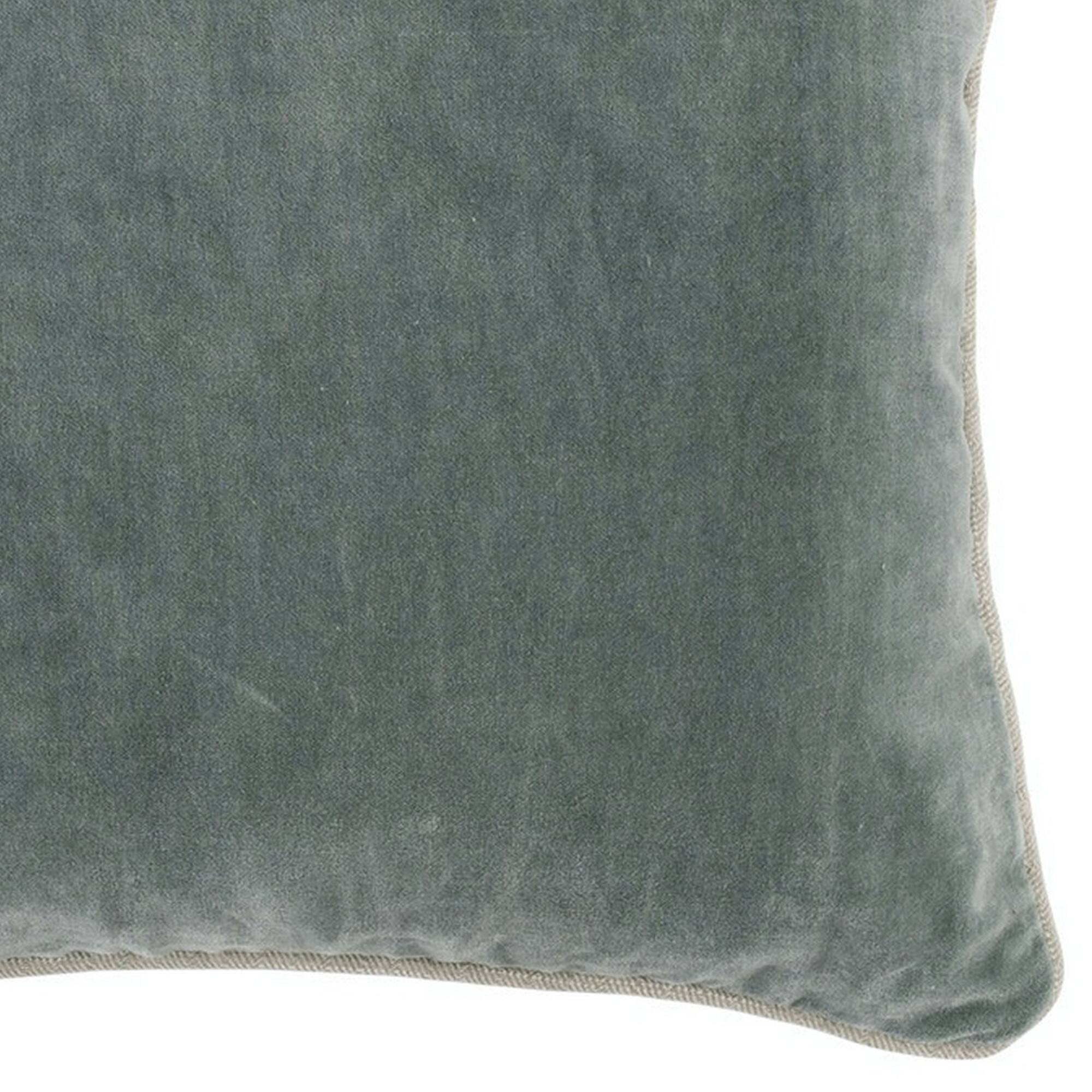 Back. Manhattan Lane - Square Throw Pillow with Cotton Cover - Green.