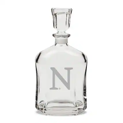 Front. Jardine - Northwestern Wildcats 23.75oz. Crystal Whisky Decanter - Multicolor.