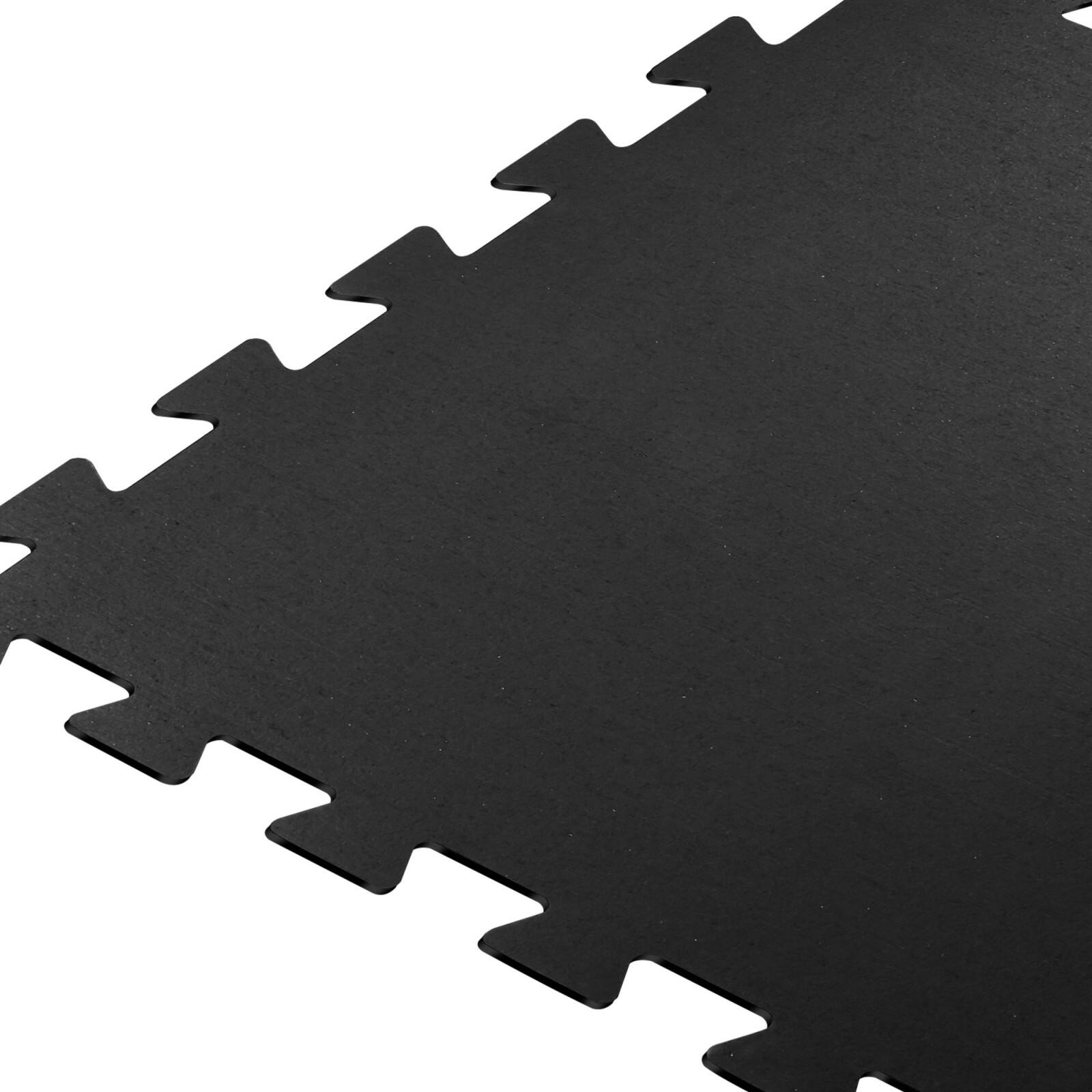 Alt View 7. Glintex - 24 in.  W x 24 in.  L x 0.24 in. Exercise Mat，Thick Rubber Tile, Gym Flooring Tiles, Flecks (8 Tiles/Case)(32 sq.  ft.) - Black.