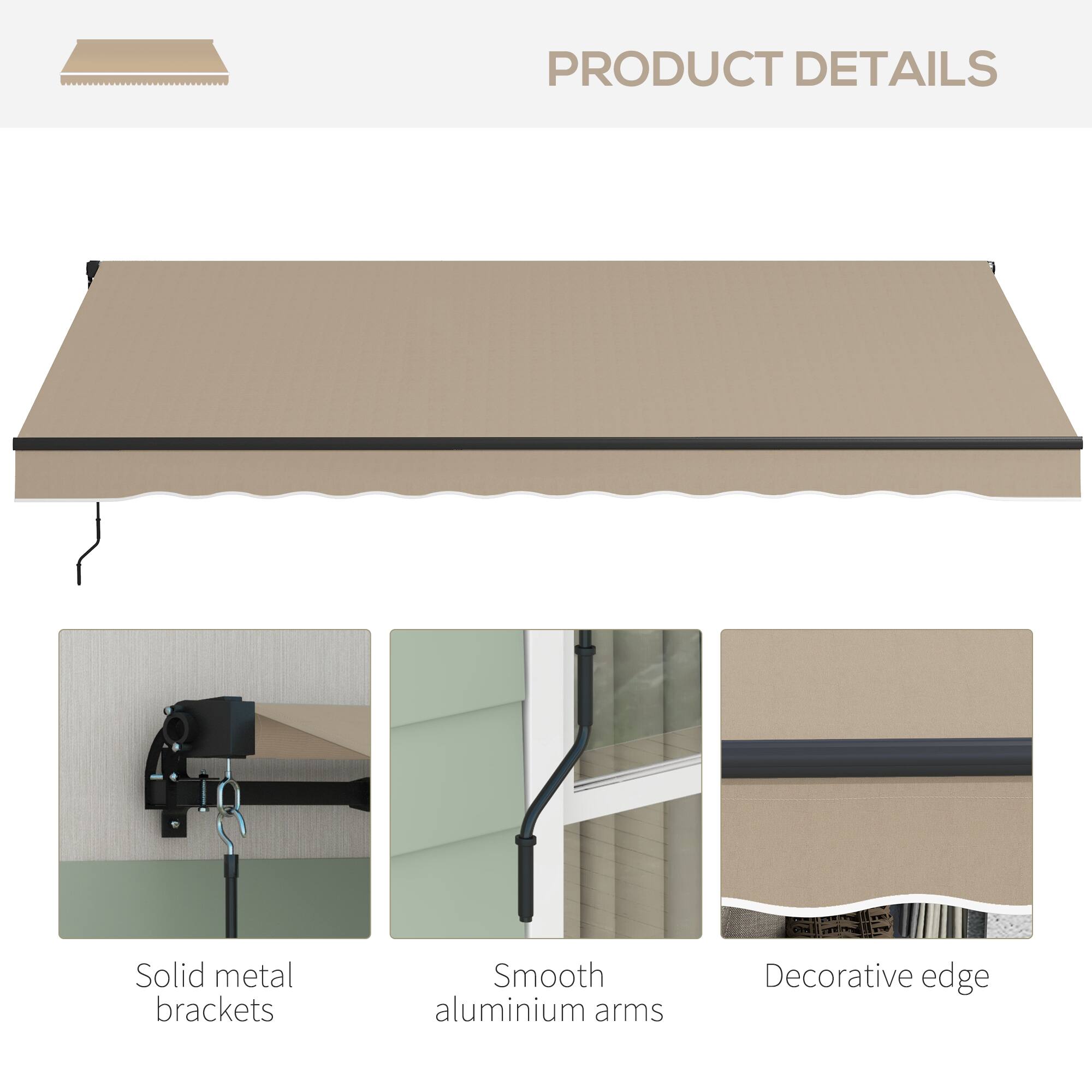 PRODUCT DETAILS

Solid metal brackets
Smooth aluminium arms
Decorative edge