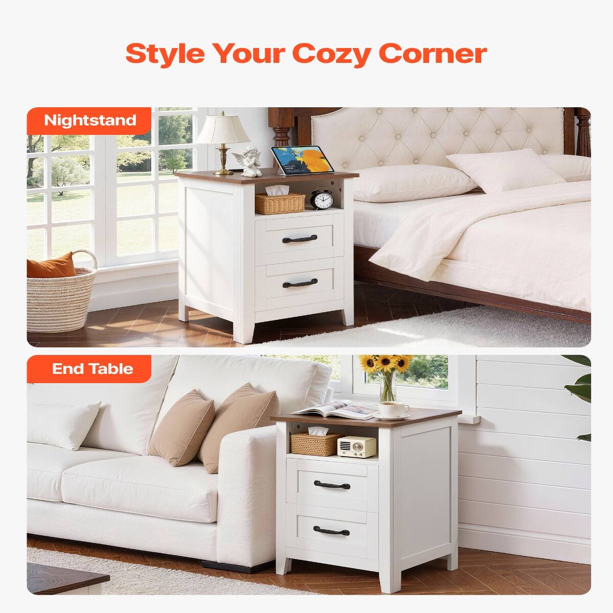 Style Your Cozy Corner

Nightstand

End Table