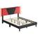 Alt View 12. Bestier - Queen Size Bed Frame with LED Adjustable Storage headboard, PU Leather Upholstered Platform Bed - Black.