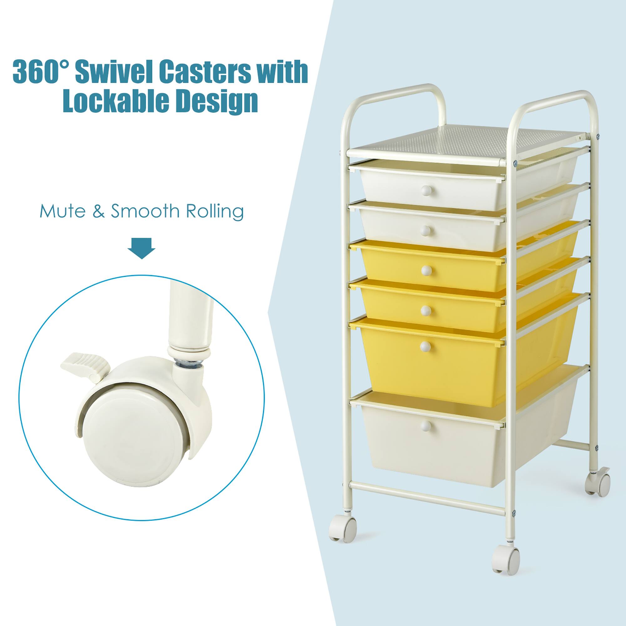 360 Swivel Casters with Lockable Design Mute & Smooth Rolling