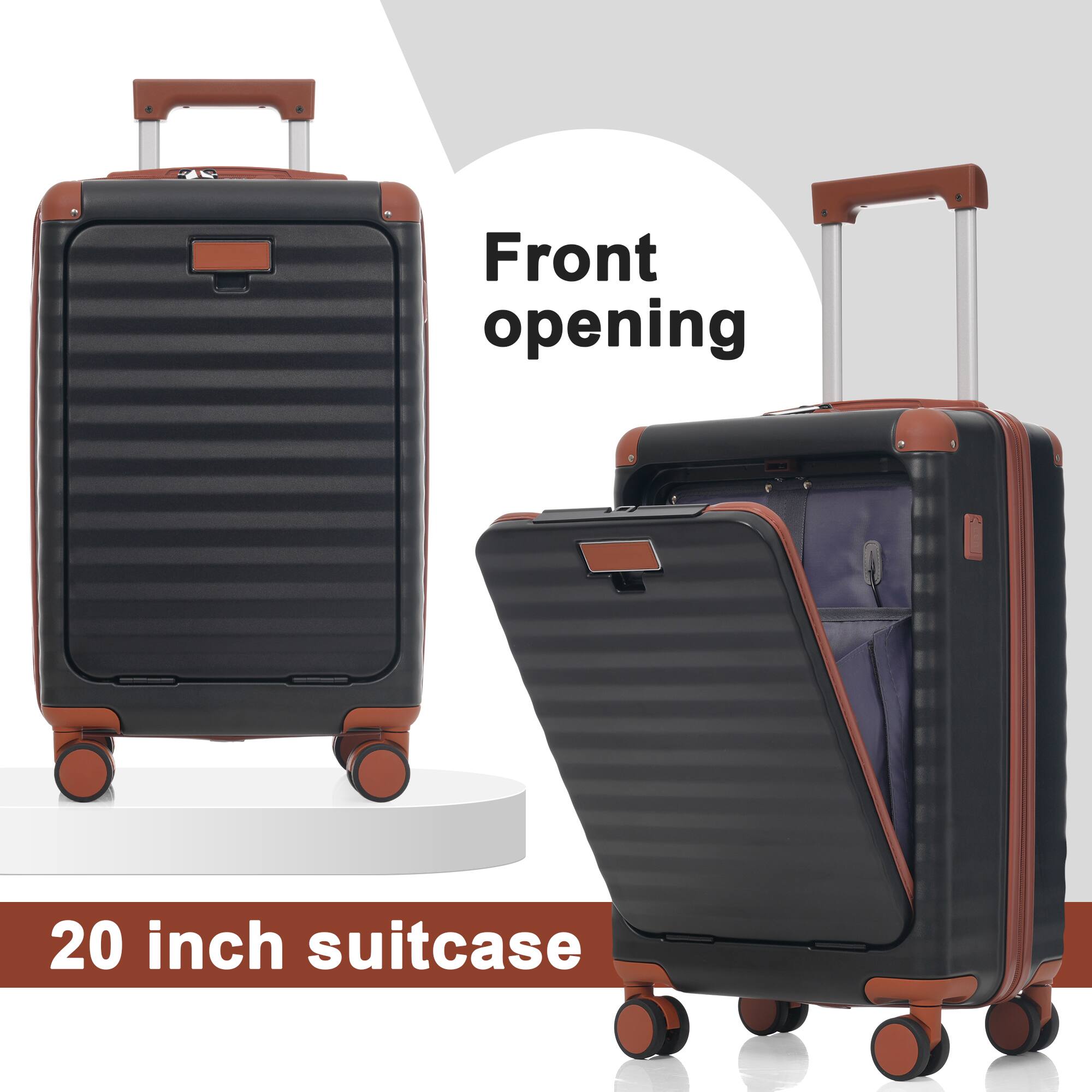 Front opening  
20 inch suitcase