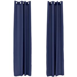 Sunnydaze - Modern Outdoor Curtain Panel - 52 in x 96 in - Set of 2 - Blue