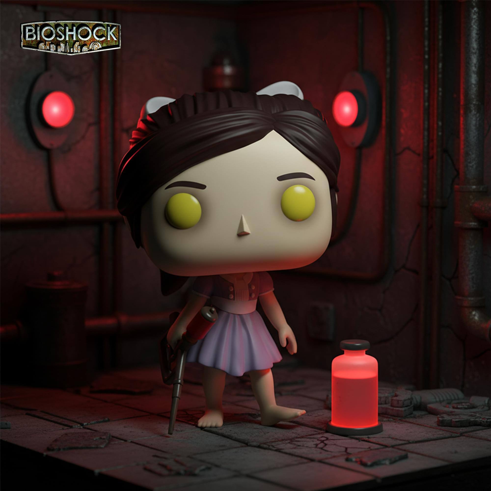 Alt View 3. Funko - Funko POP! Games: Bioshock - Little Sister with Syringe   - COLLECTIBLES - Multicolor.