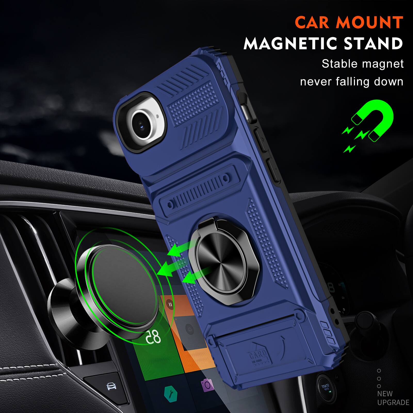 CAR MOUNT MAGNETIC STAND  
Stable magnet never falling down  
NEW UPGRADE