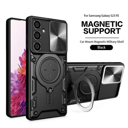 For Samsung Galaxy S23 FE
MAGNETIC SUPPORT
Car Mount Magnetic Military Shell
Black