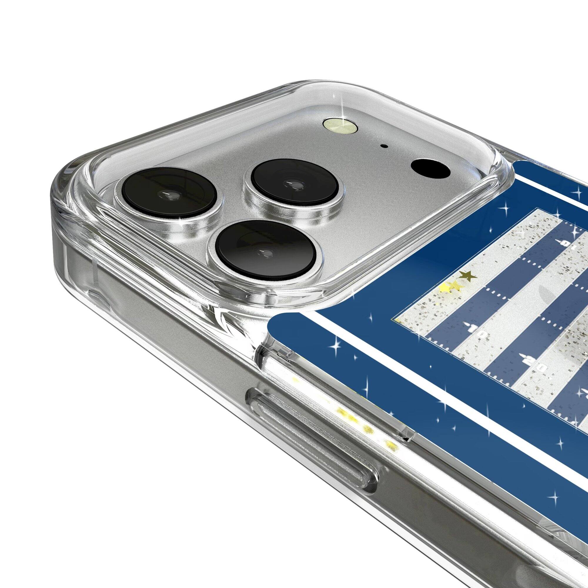 Alt View 2. Keyscaper - Indianapolis Colts iPhone Field Design Glitter Case - 15 Pro Max - Multicolor.
