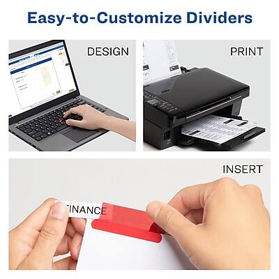 Easy-to-Customize Dividers

DESIGN  
PRINT  
INSERT