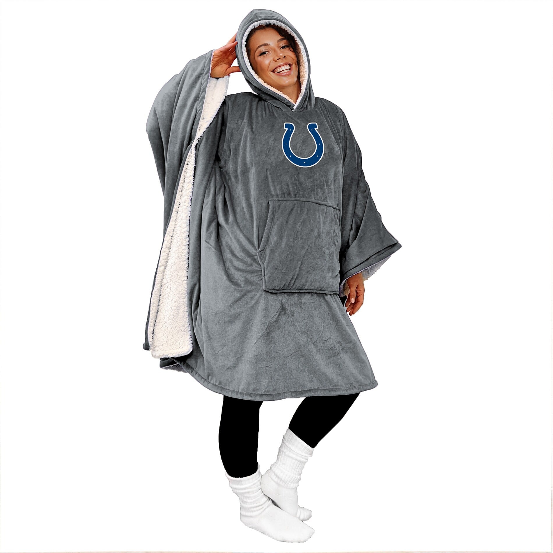 Pegasus - Indianapolis Colts 60- x 80- Team Color Hoodie Bloncho - Multicolor