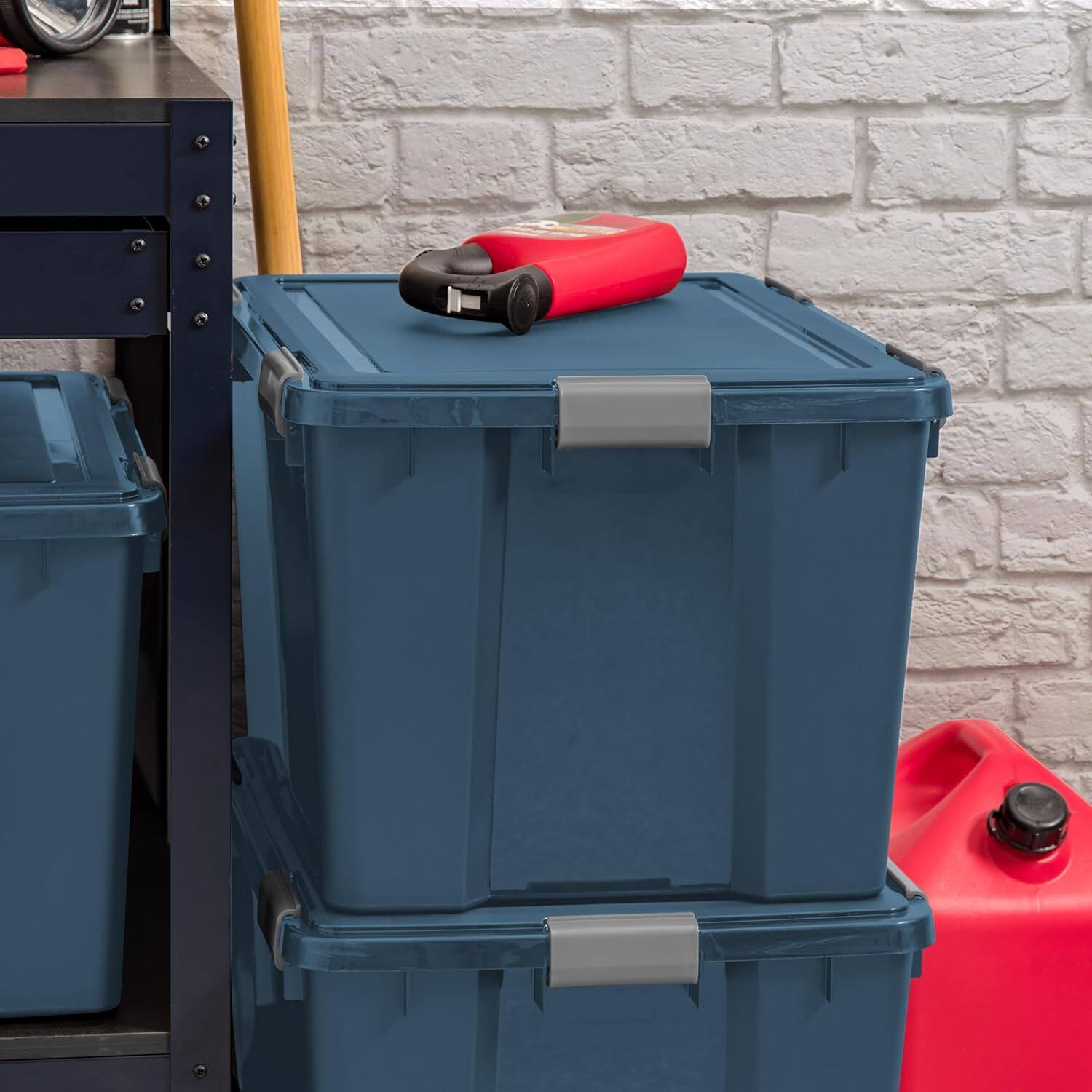 IRIS USA Storage Box with Gasket Seal Lid, Heavy Duty Moving Containers ...