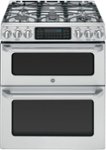 Front Zoom. GE - Cafe 6.7 Cu. Ft. Self-Cleaning Freestanding Double Oven Gas Convection Range - Stainless steel.