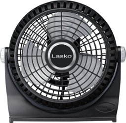 Lasko - 8 in. Breeze Machine® Fan with 3 Speeds - Black - Front_Zoom