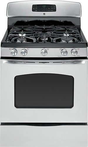  GE - 30&quot; Self-Cleaning Freestanding Gas Convection Range - Stainless-Steel