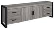 Walker Edison - Rustic Wood TV Stand for Most Flat-Panel TVs Up to 70" - Larger Front