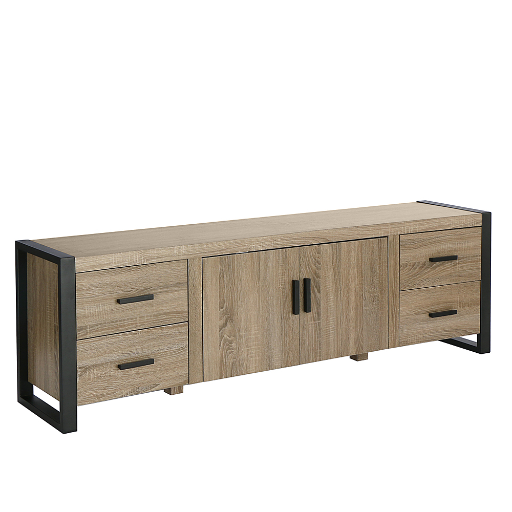 Angle View: Walker Edison - Modern Urban 4 Drawer TV Stand for TVs up to 78" - Driftwood