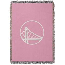 Chad & Jake - Golden State Warriors Woven Blanket - Pink