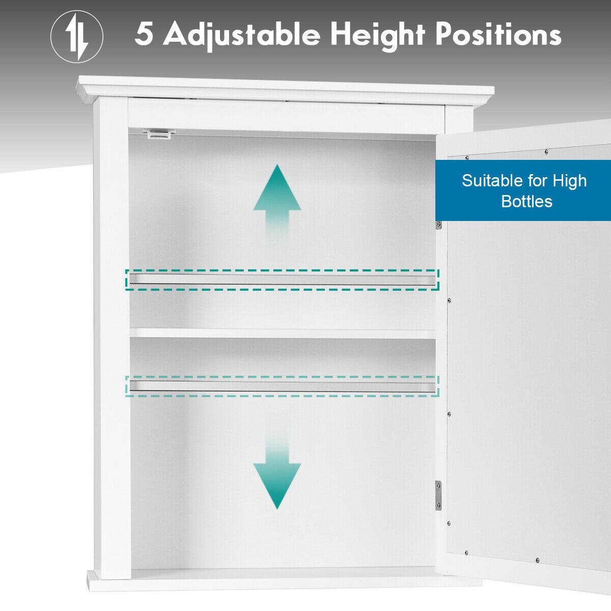 5 Adjustable Height Positions  
Suitable for High Bottles