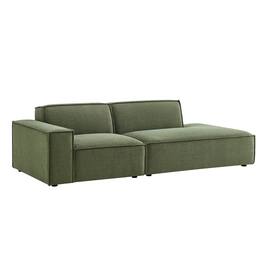 Restore 2-Piece Performance Fabric Upholstered Modular Loveseat by Modway - Foliage