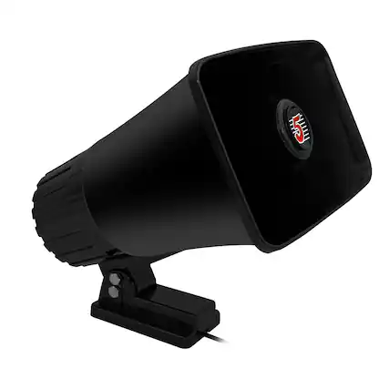 Front. 5 CORE - 5 Core PA Horn 250W Loud Speaker 8 Inch Bull Horn Loud Audio 8Ohm All Weather Indoor Outdoor Use - Black.