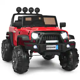 Gymax - Electric Kids Ride On 12V Truck Car w/ MP3 Remote Control - Red