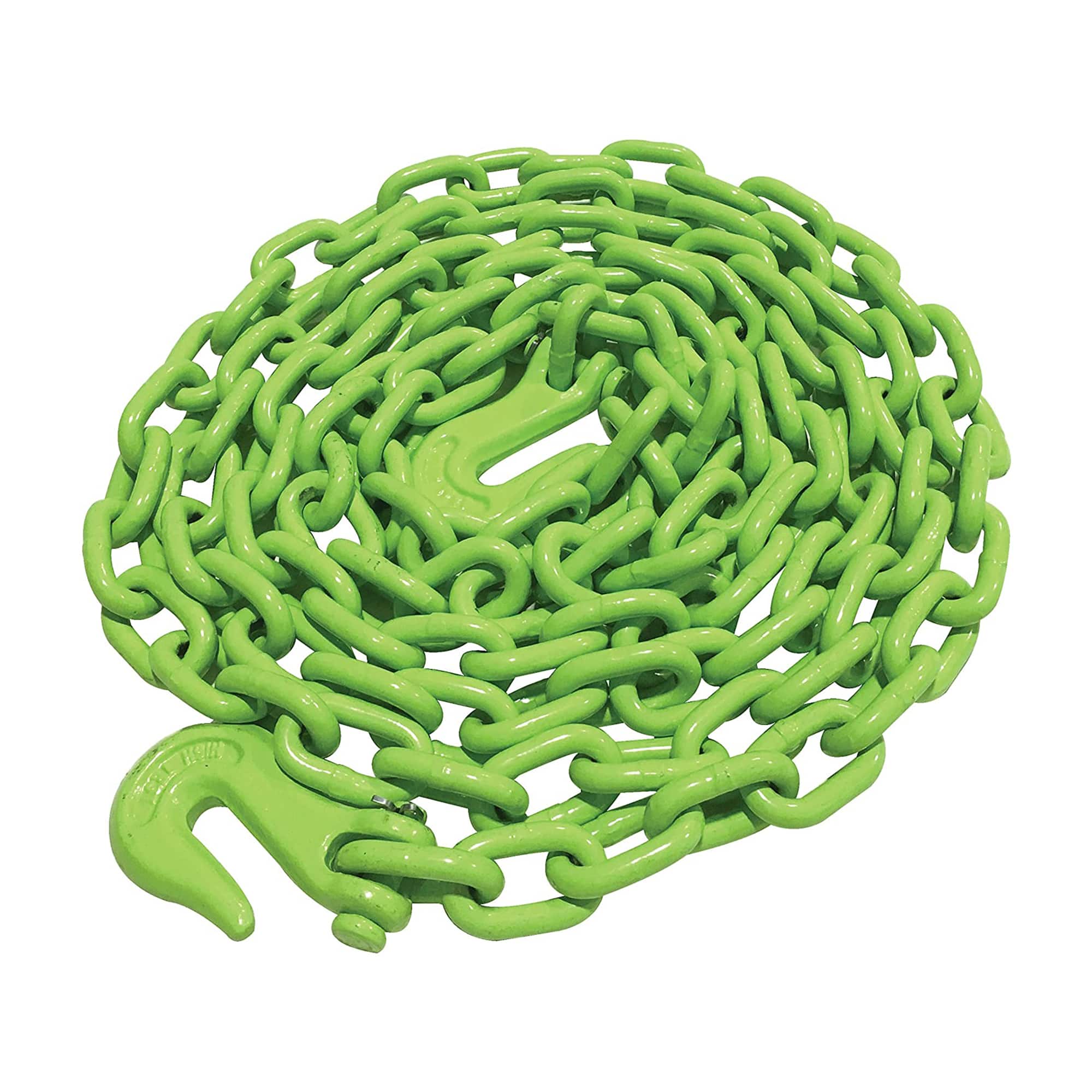 Timber Tuff - 5/16 In x 14 Ft Multipurpose Grade 43 Log Chain with Hooks - Green