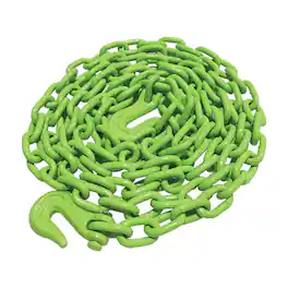 Timber Tuff - 5/16 In x 14 Ft Multipurpose Grade 43 Log Chain with Hooks - Green