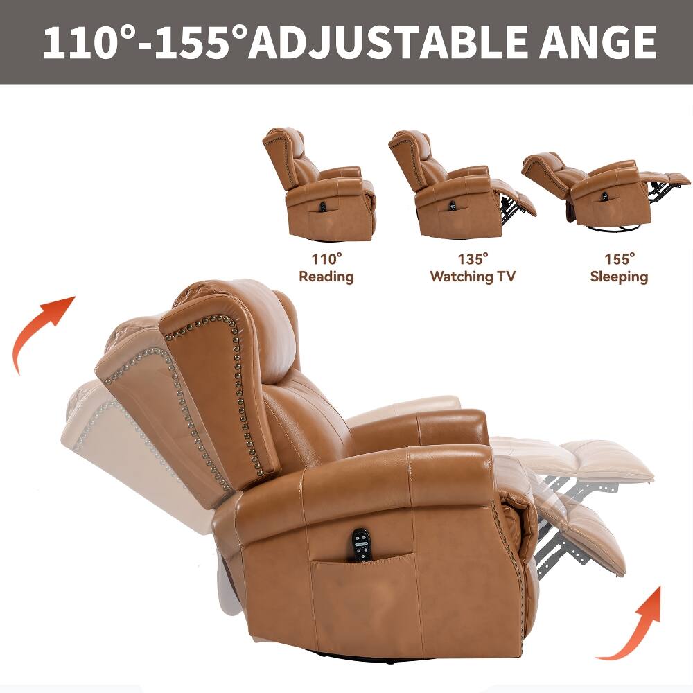 110°-155° Adjustable Angle

110° Reading
135° Watching TV
155° Sleeping
