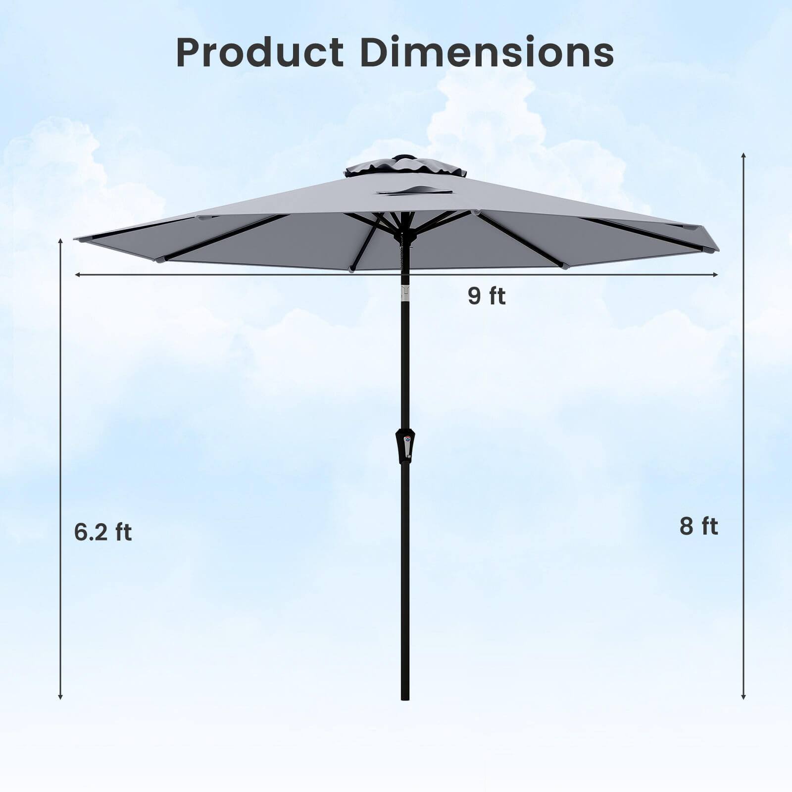 Product Dimensions: 9 ft, 6.2 ft, 8 ft