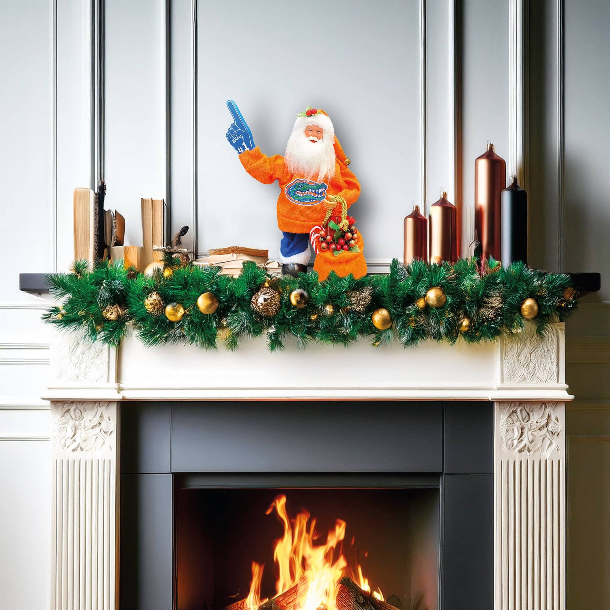 Alt View 2. Santa's Workshop - Florida Gators 12" Animated Musical Santa - Blue.