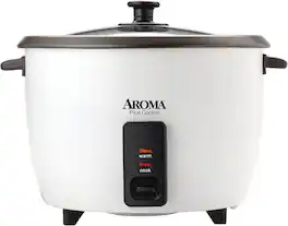 AROMA - Housewares 256oz Cooked Pot-Style Rice Cooker ARC-7216NG - White