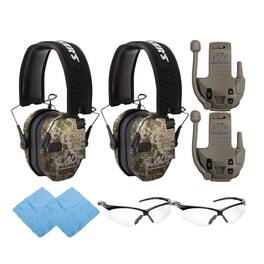 Walkers - Razor Slim Electronic Muff Kryptek Camo 2-Pack and Walkie Talkie Bundle - Not Available