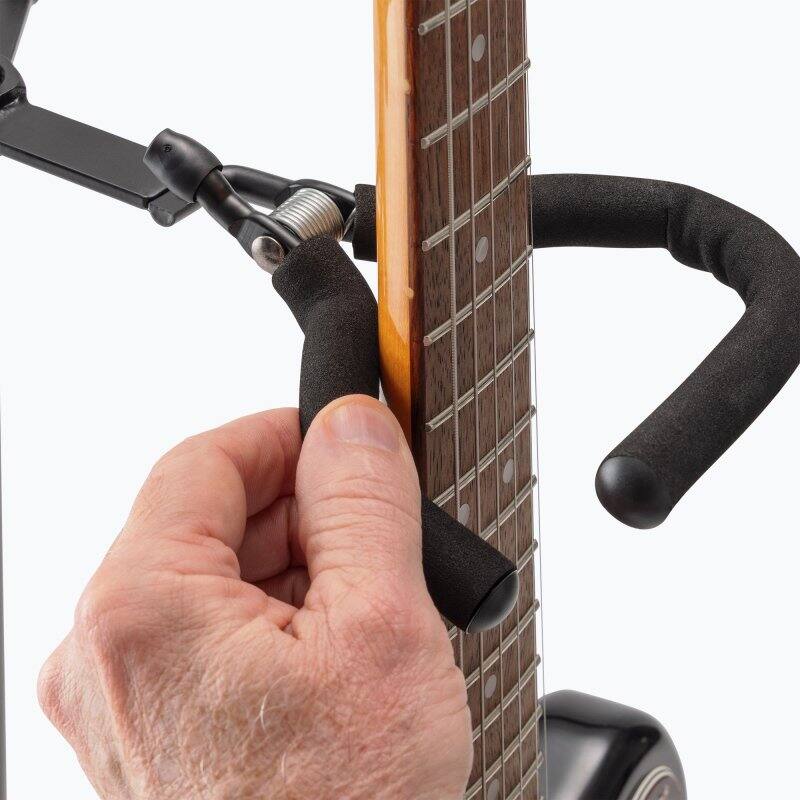 Left. On Stage Stands - On-Stage GS7353BB Triple Flip-It Guitar Stand - Black.