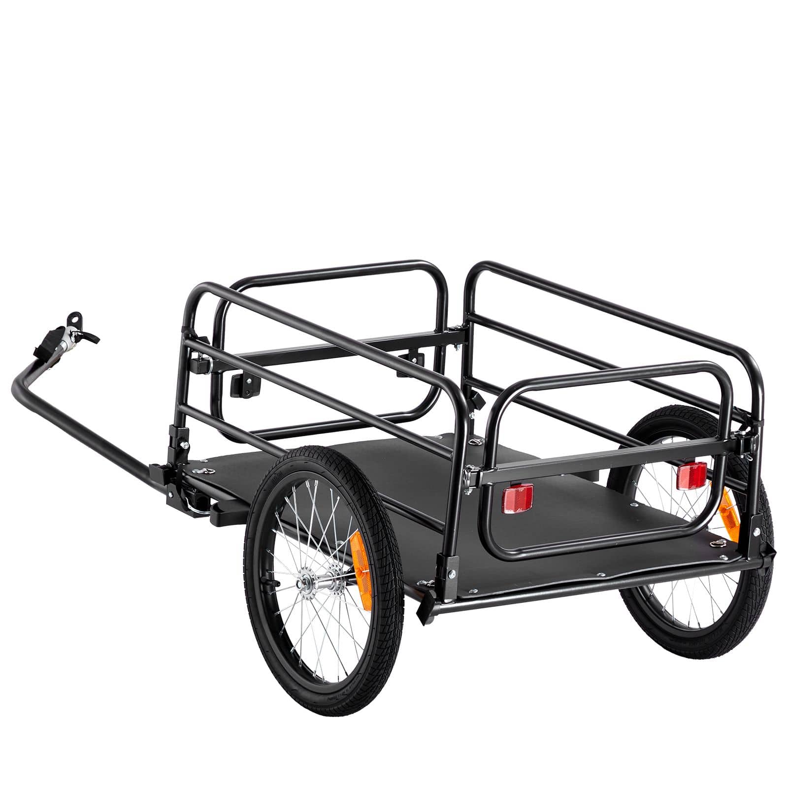 Loheer - Bike Cargo Trailer Heavy Duty Bicycle Wagon Cart Foldable Quick Release Universal Hitch for Groceries and Camping