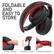 FOLDABLE AND EASY TO STORE
Soft Ear Padding
Adjustable Length
Cushioned Headband