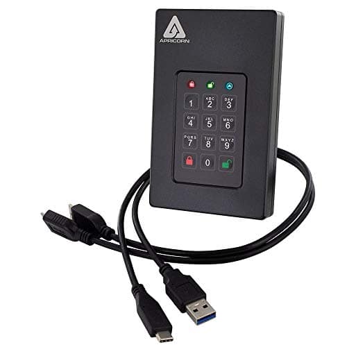 Apricorn - Aegis Fortress 2 TB Hard Drive - 3.5 External - Black