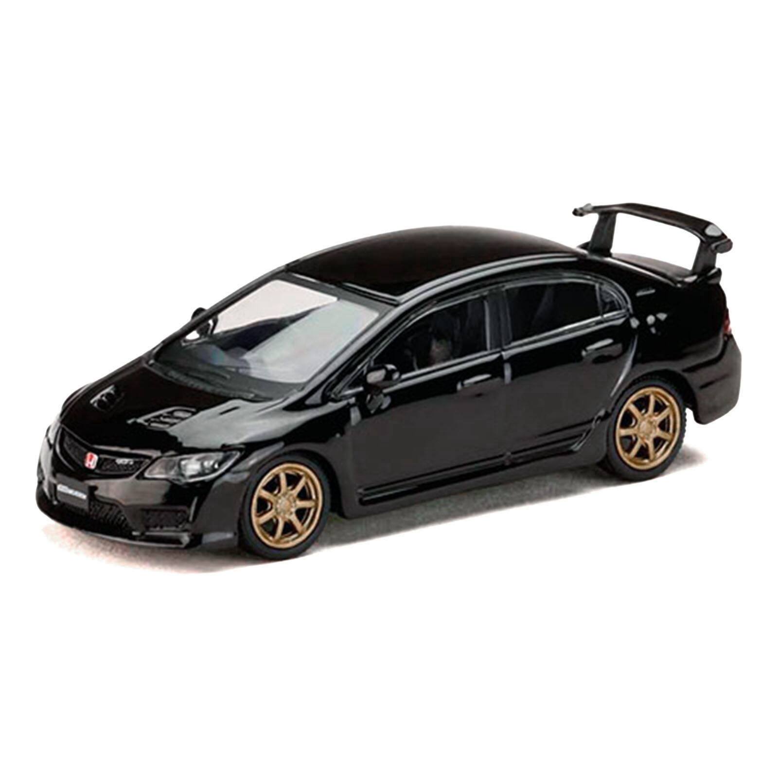 Alt View 3. Hobby Japan - Honda Mugen Civic Type R (FD2) RHD Crystal Black Pearl with Gold Wheels "JDM64" Series 1/64 Model Car by Hobby Japan.