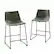 Front Zoom. Walker Edison - Industrial Faux Leather Counter Stool (Set of 2) - Green.