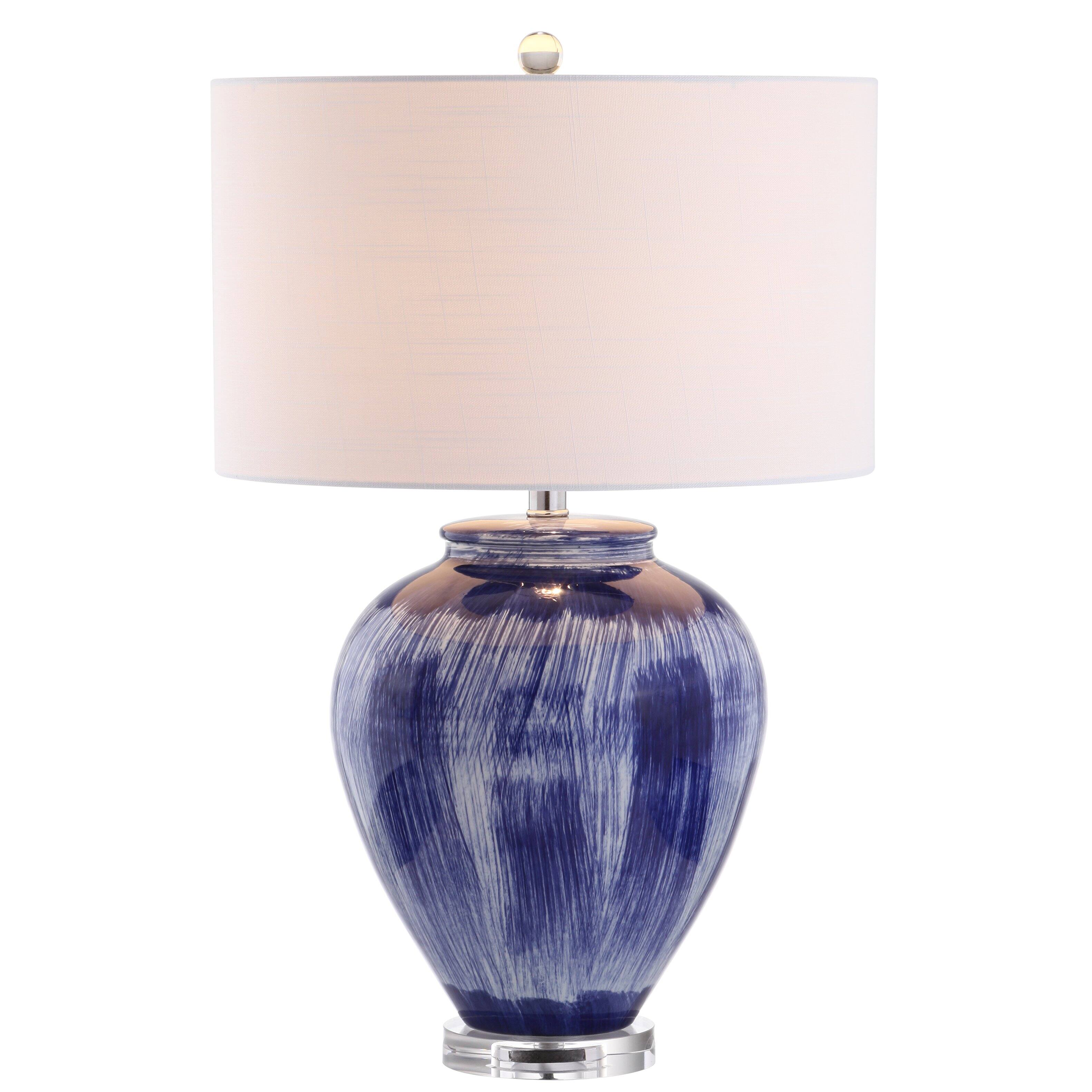Jonathan Y - Wayland 26" Ceramic LED Table Lamp - Seaside Blue