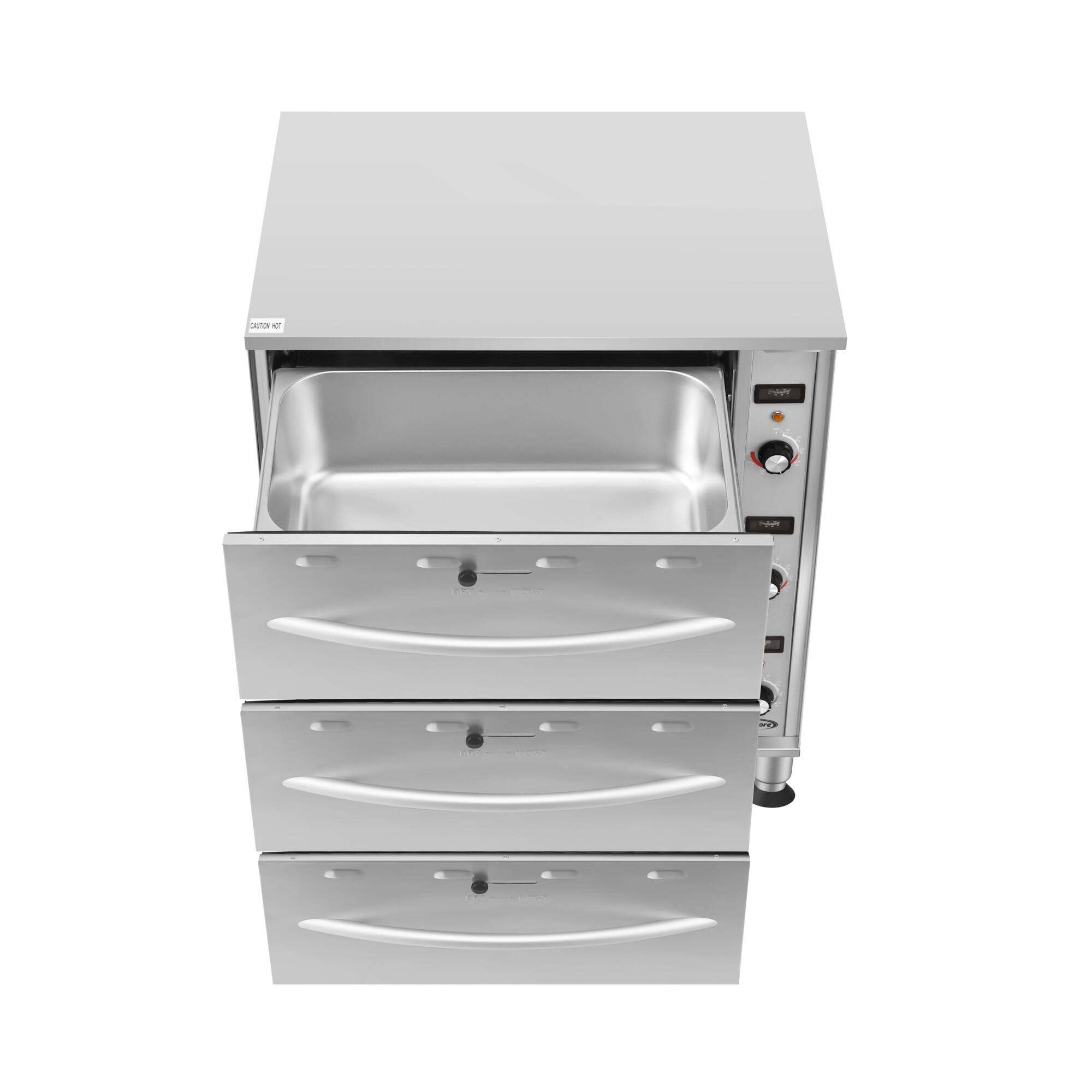 Alt View 5. Koolmore - Three-Drawer Commercial Free Standing Warming Drawer in Stainless-Steel (KM-WD-M3) - Silver.