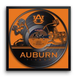 Sporticulture - Auburn Tigers Framed 13" x 13" Vinyl Record Art Print - Multicolor