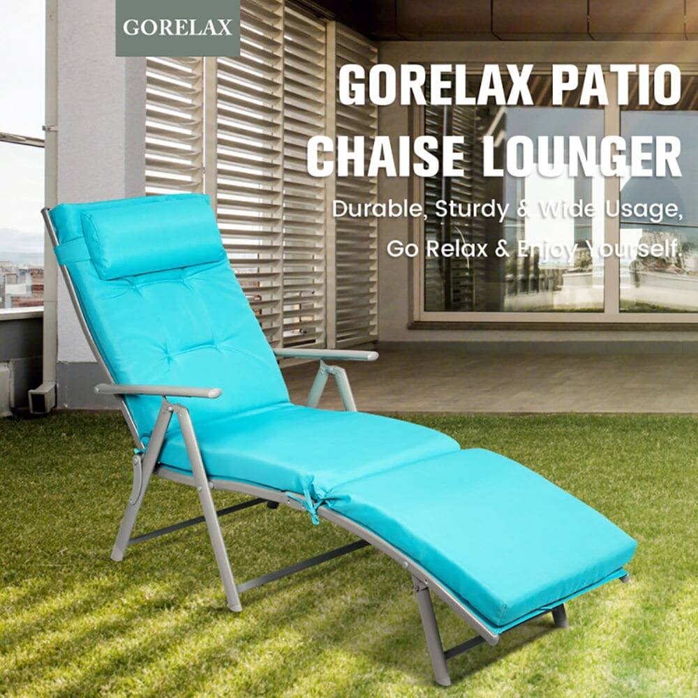 GORELAX PATIO CHAISE LOUNGER  
Durable, Sturdy & Wide Usage,  
Go Relax & Enjoy Yourself.